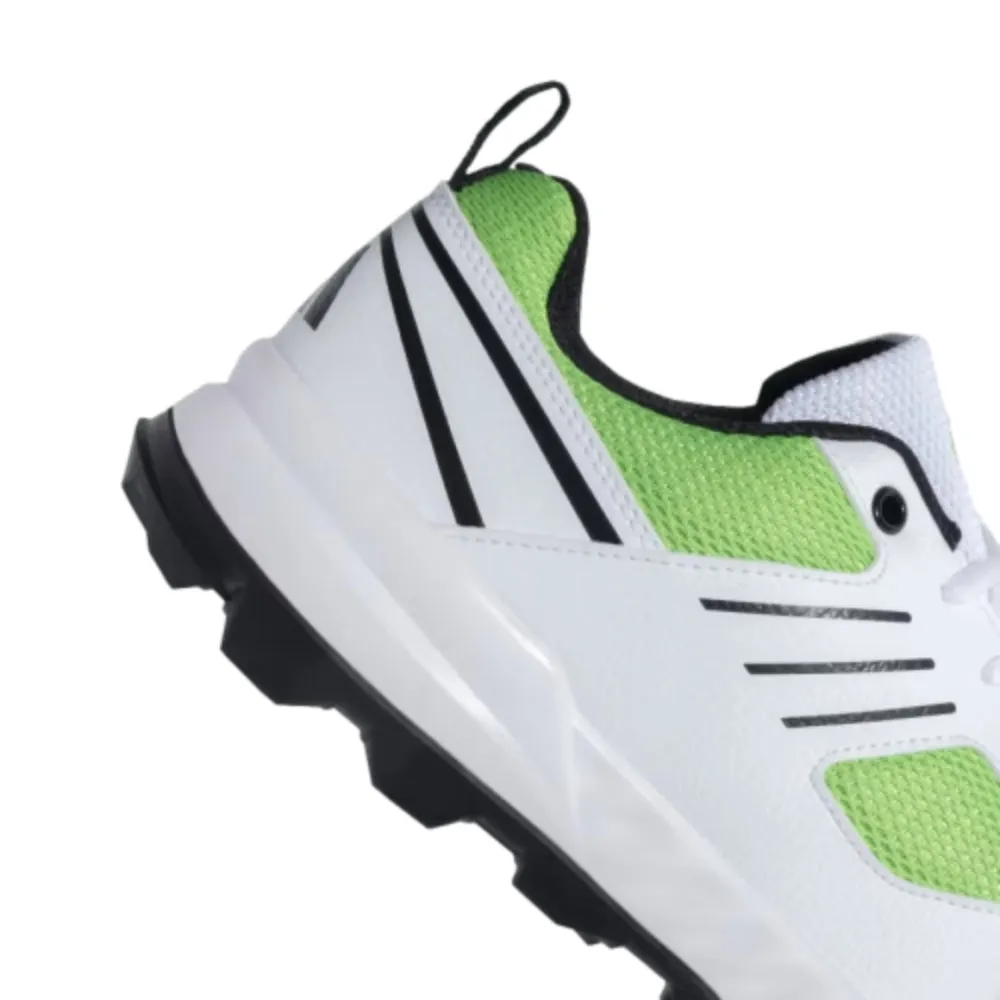 Adidas Men's Crihase 23 Cricket Shoe (Cloud White/Core Black/Lucid Lime)