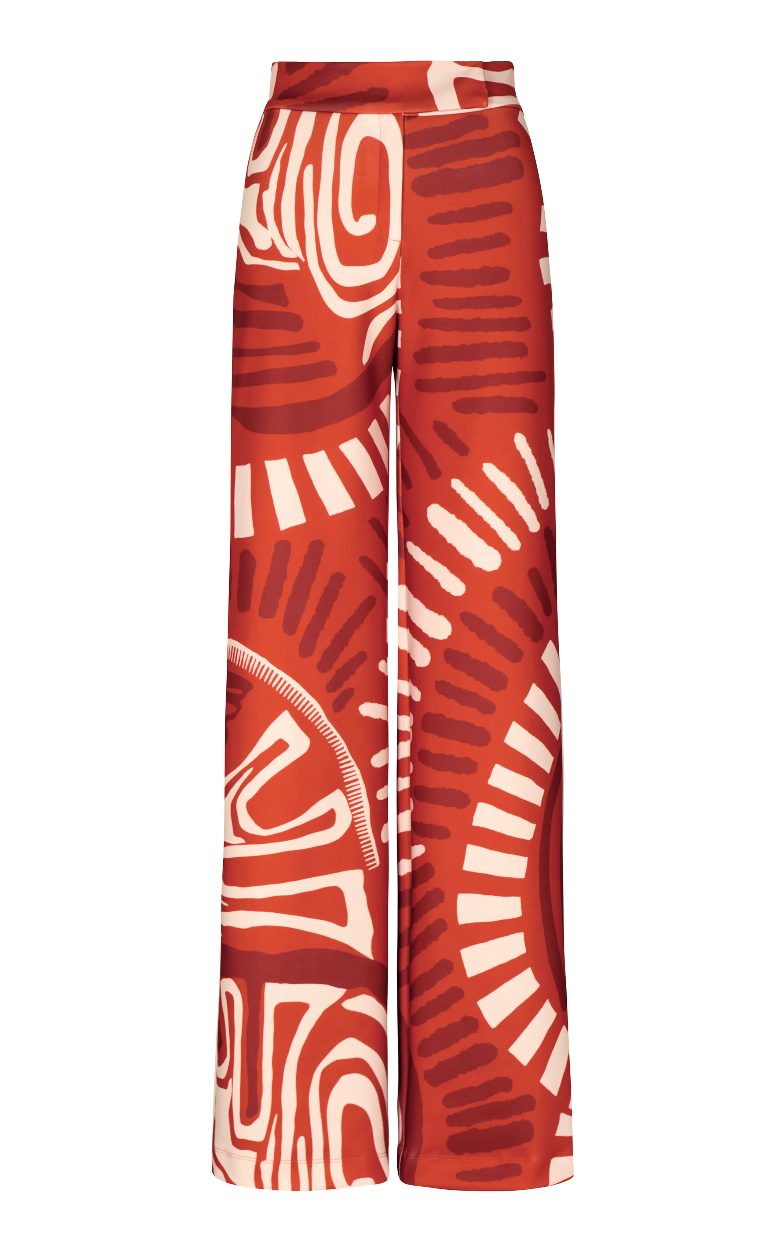 Andres Otalora El Pasado Printed Scuba Wide-Leg Pants