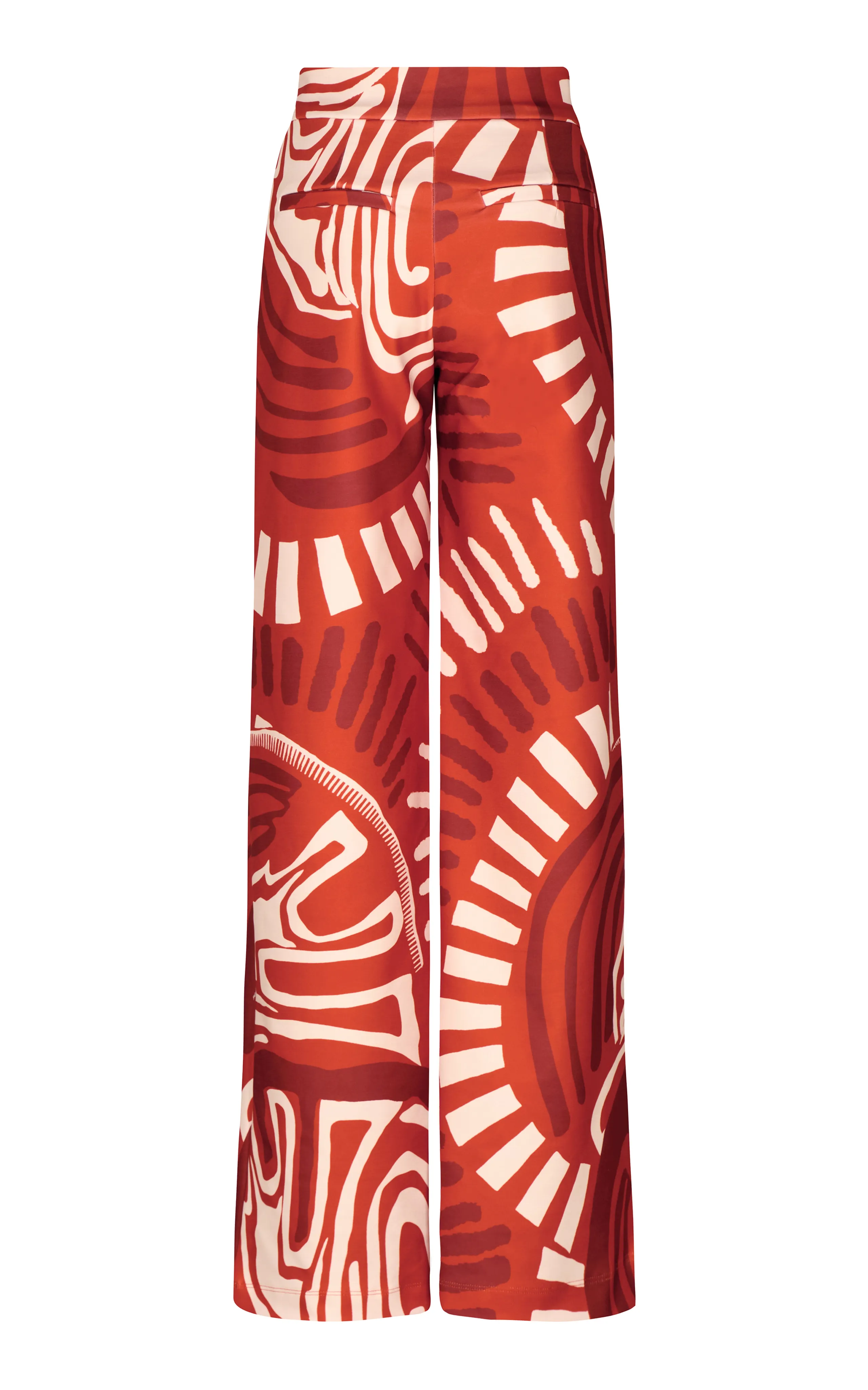 Andres Otalora El Pasado Printed Scuba Wide-Leg Pants