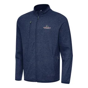 Antigua Gonzaga Bulldogs Heather Navy Hold-Up Full-Zip Tri-Blend Jacket