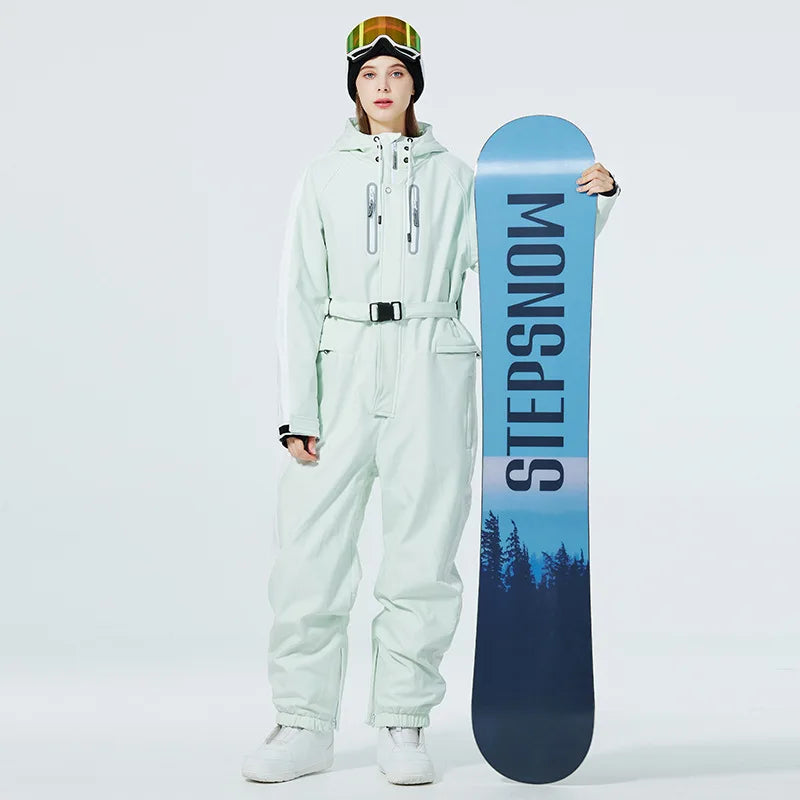 Ashore Ski Shop One-piece Men and Women Windproof Veneer Outdoor Ski Suit Jumpsuit Ski Jumpsuit Men