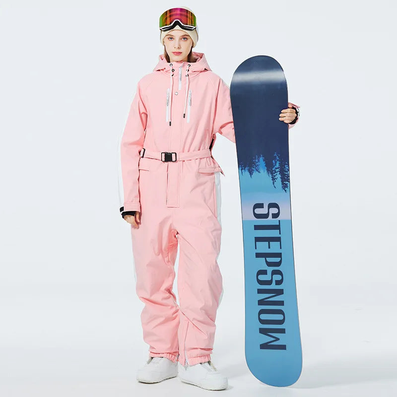 Ashore Ski Shop One-piece Men and Women Windproof Veneer Outdoor Ski Suit Jumpsuit Ski Jumpsuit Men