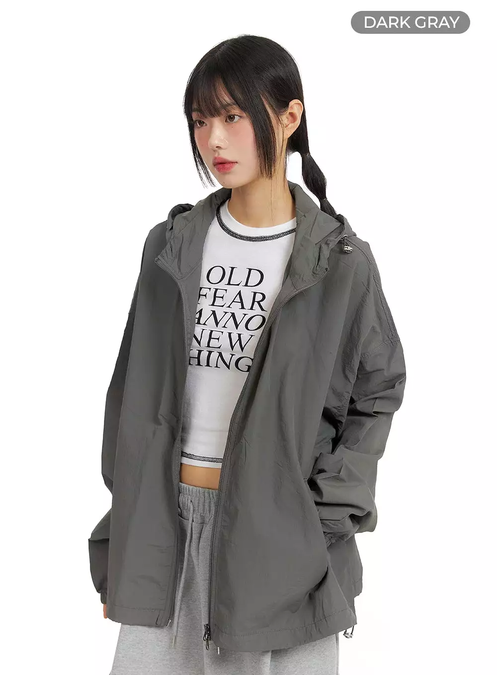 Basic Oversized Nylon Jacket CF423