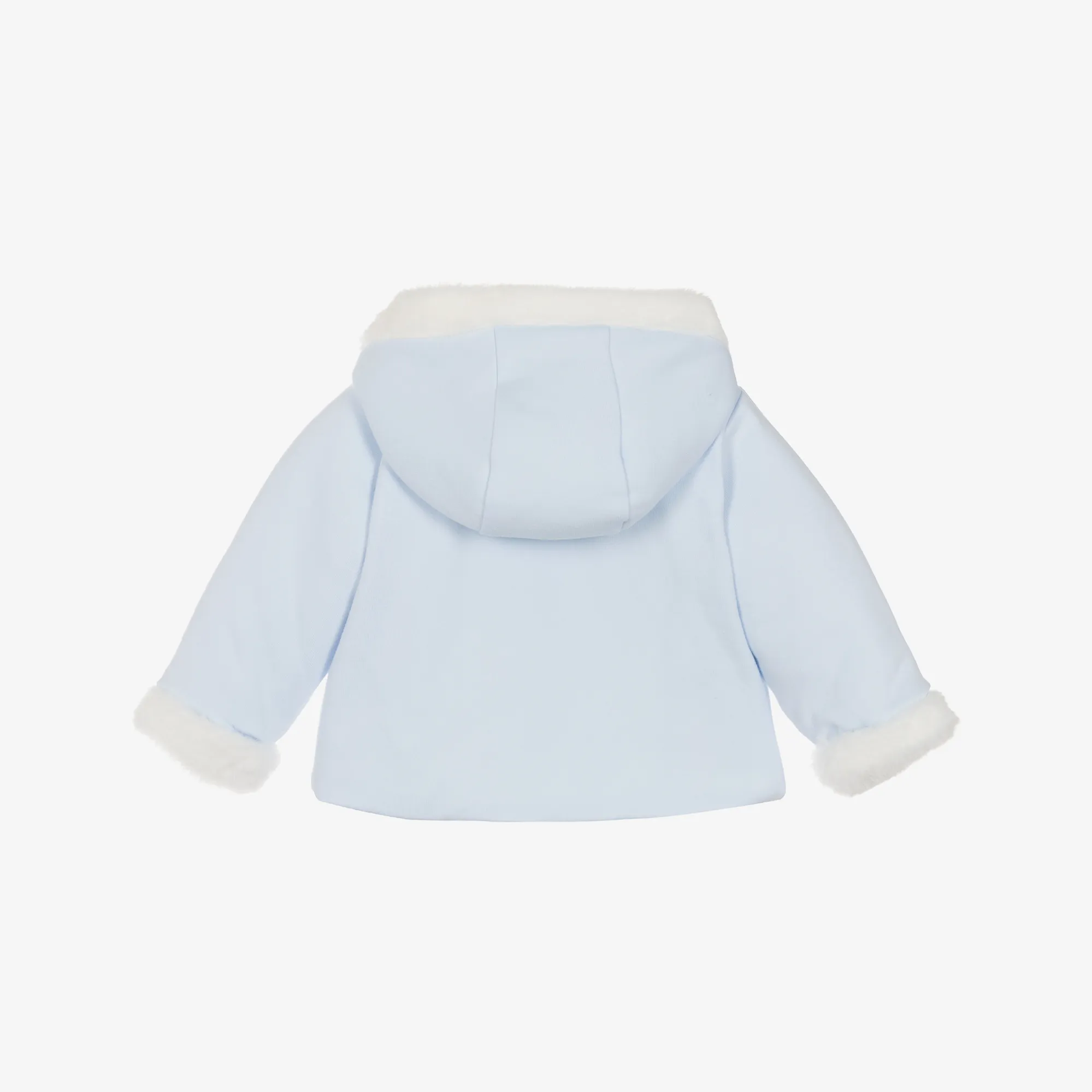 Blue Cotton Hooded Baby Pram Coat