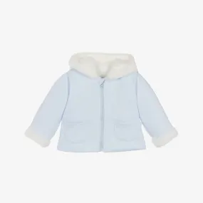 Blue Cotton Hooded Baby Pram Coat