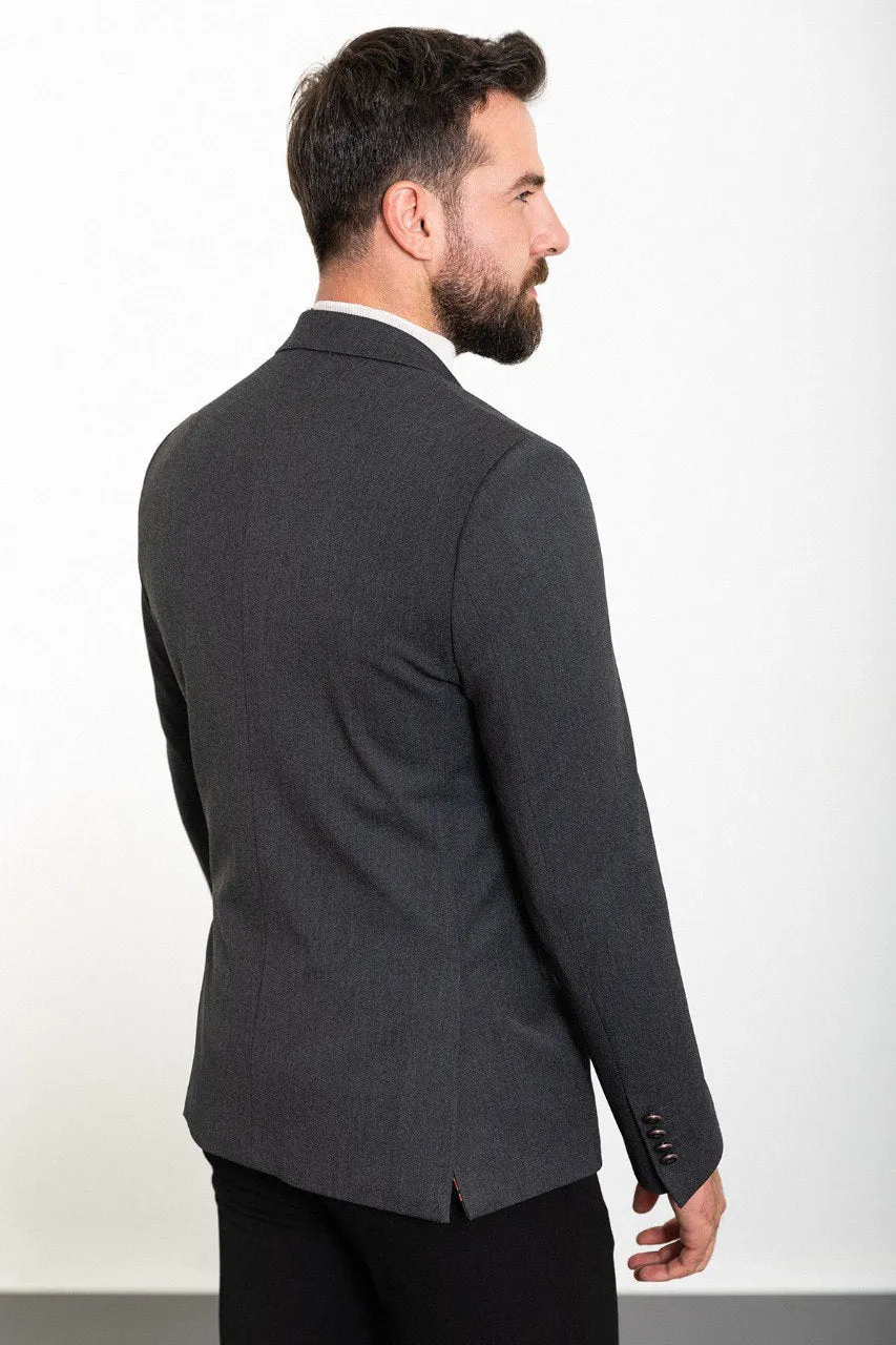 Bojoni Torretta Slim Fit Gray Blazer