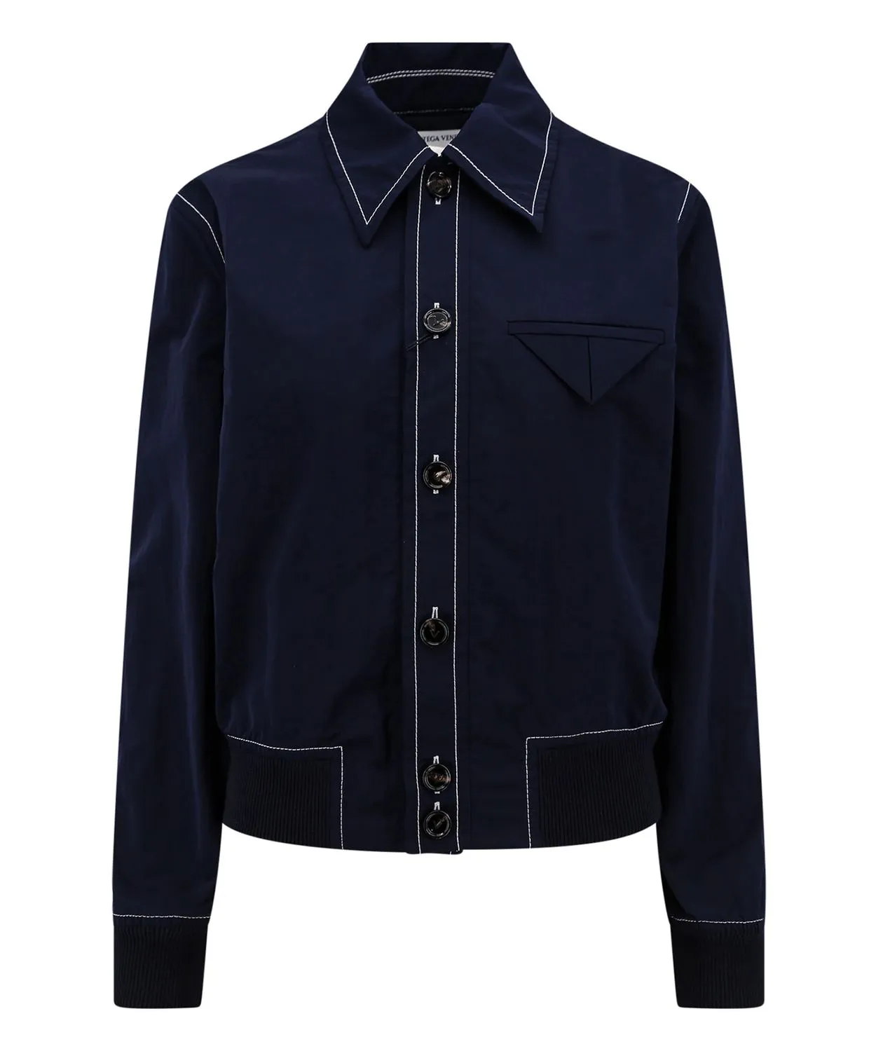 BOTTEGA VENETA Blue Nylon Tech Jacket for Women | SS24 Collection