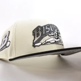 Buffalo Bisons BUFFALO B New Era 59Fifty Fitted Hat (Chrome White Black Gray Under Brim)