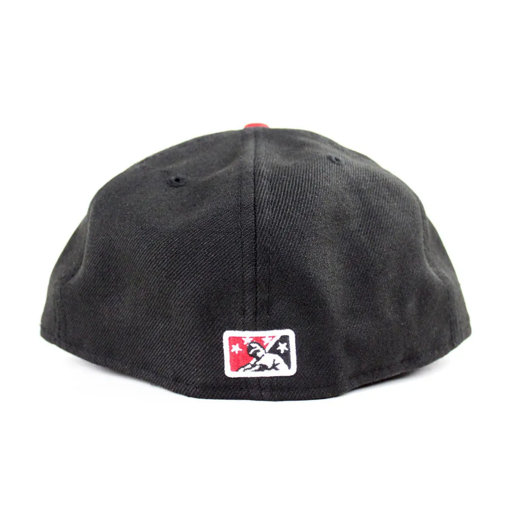 Buffalo Bisons New Era 59Fifty Fitted Hat (Black Red)