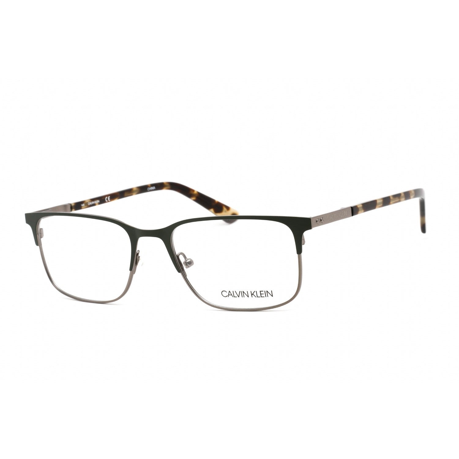 Calvin Klein CK19712 Eyeglasses MATTE FOREST GREEN/Clear demo lens