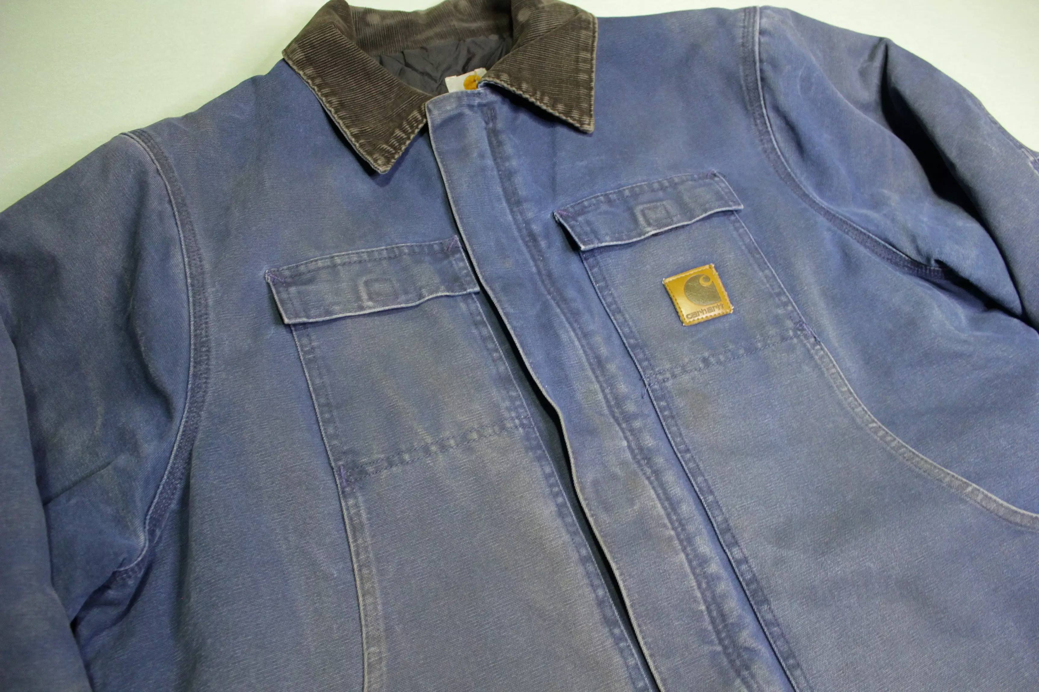 Carhartt NVY Navy Blue Traditional Arctic Lined Work Chore Jacket