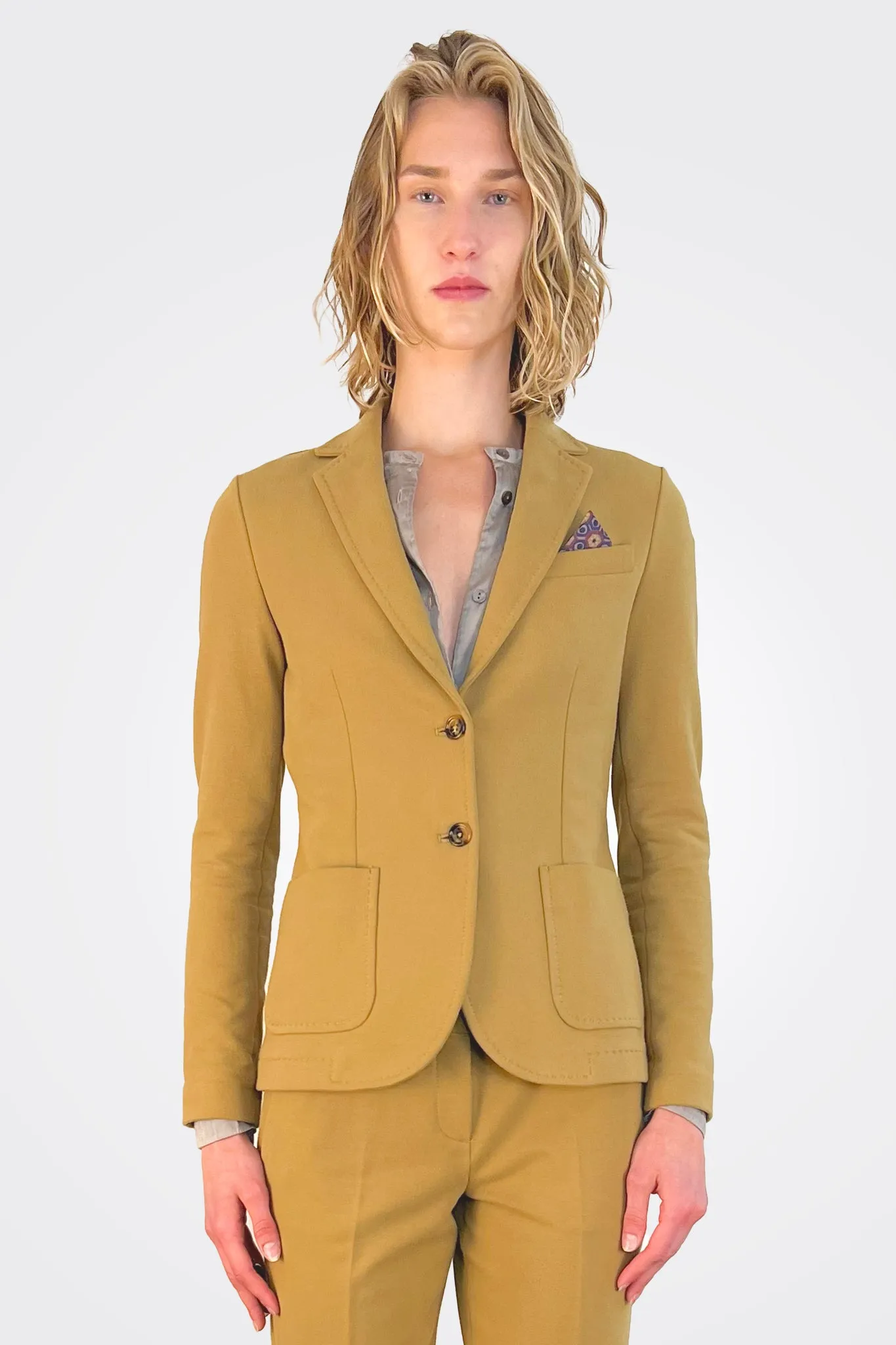 Cashmere Touch Slim Fit Blazer - Liquirizia