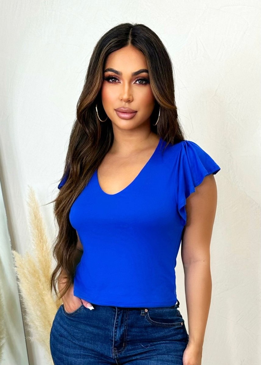 Casual Look Top Royal Blue