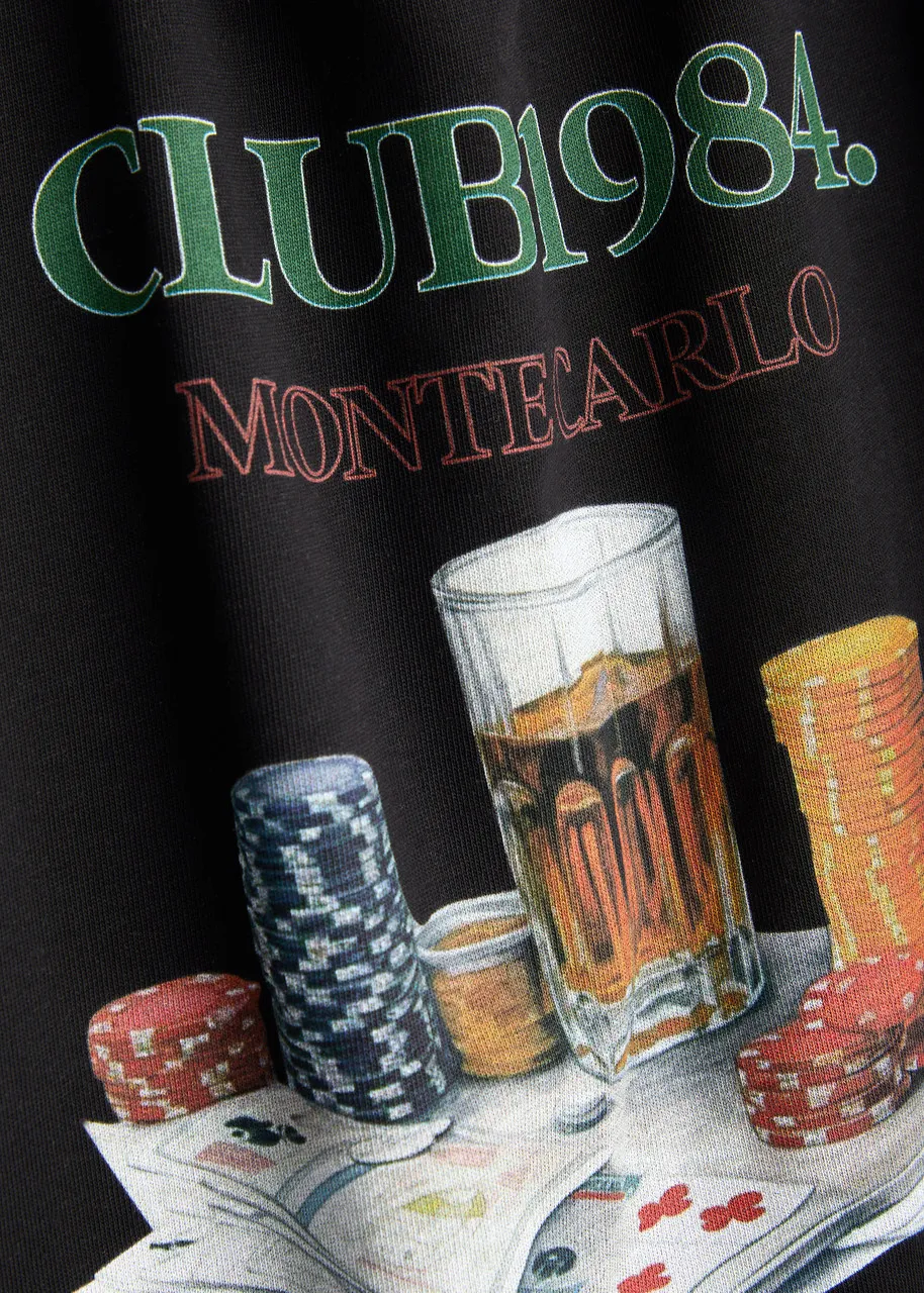 CLUB 1984 Casino printed cotton T-shirt  -                         -                     -                