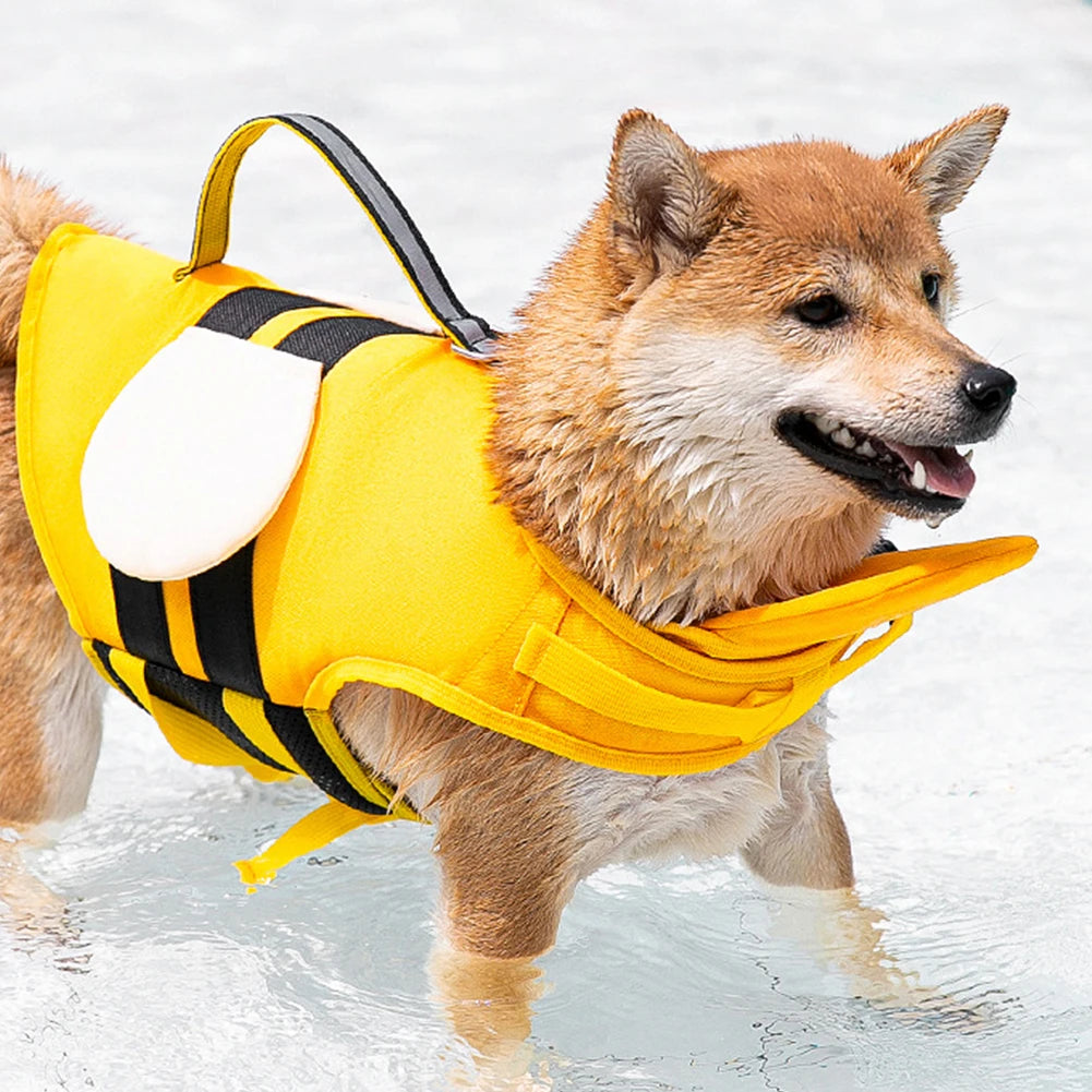 Cute Dog Life Jacket Sport Safety Rescue Vest Dog Clothes In Pool Adjustable Vests Puppy Float Swimming Suit for All Pet Dogs