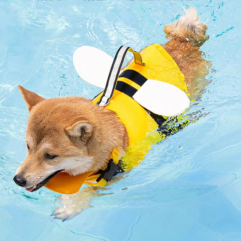 Cute Dog Life Jacket Sport Safety Rescue Vest Dog Clothes In Pool Adjustable Vests Puppy Float Swimming Suit for All Pet Dogs