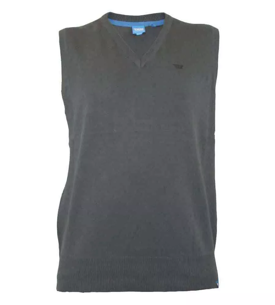 D555 Big Mens Charcoal Sleeveless Sweater (WHITBY 3)