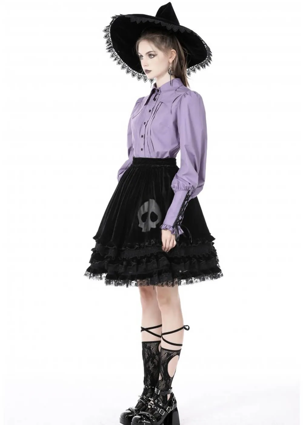 Dark In Love Witch Blouse Purple