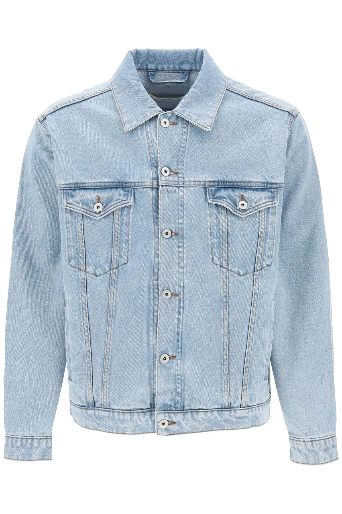 denim jacket for men 207JA001 D22 EVERGREEN ICE BLUE