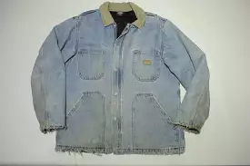 Dickies 90's Barn Chore Vintage Quilt Lined Corduroy Collar Jean Trucker Jacket