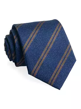 Double Stripe Tie - Royal Blue