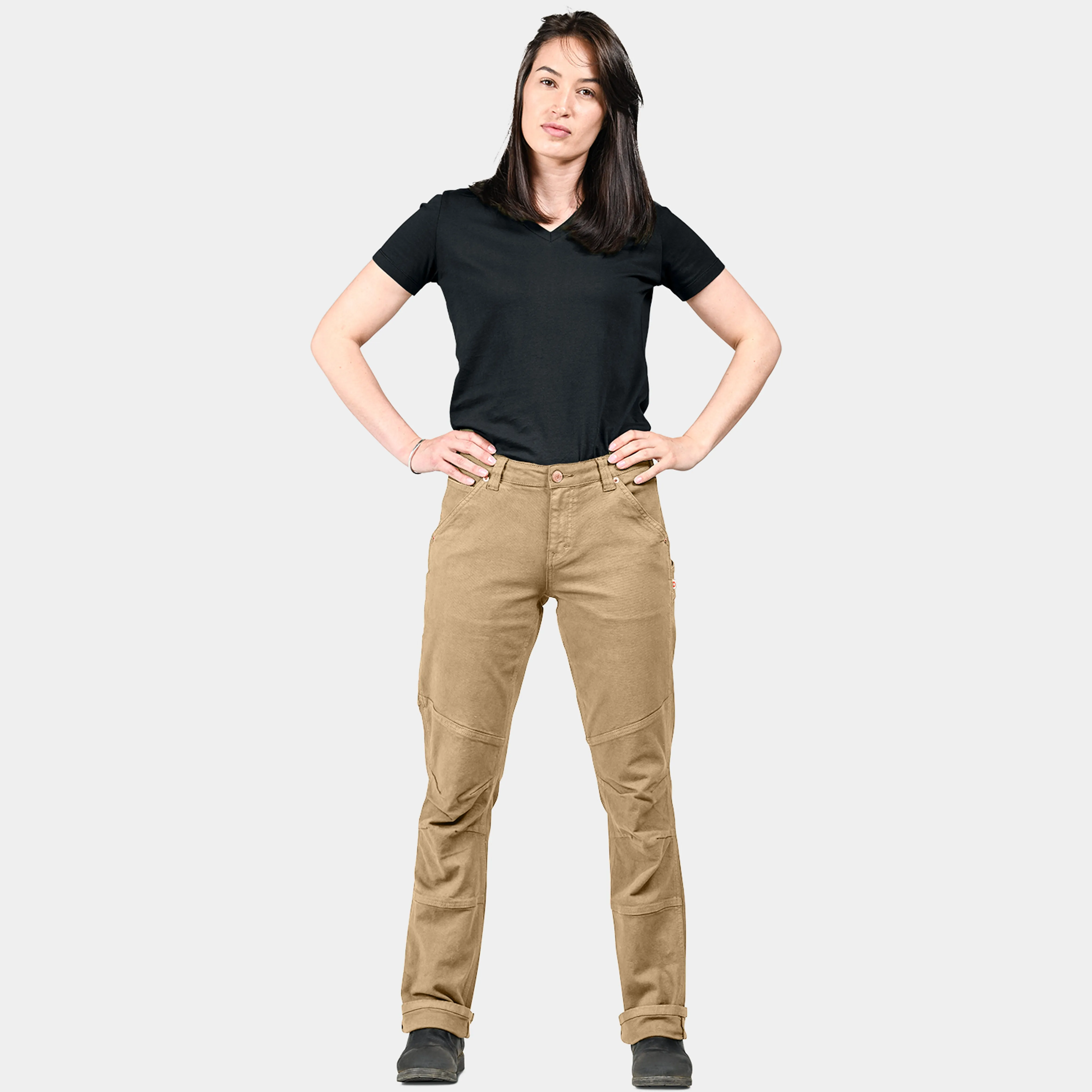 Dovetail Workwear Women's GO TO Double-Front Canvas Stretch Pant