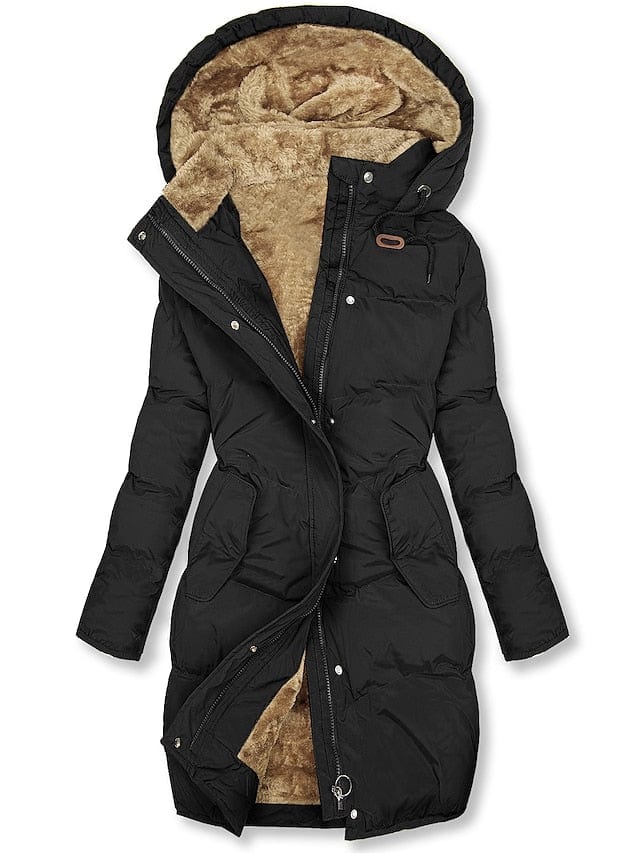 Elegant Fleece Lined Heated Jacket for Women - Stylish and Functional Outerwear