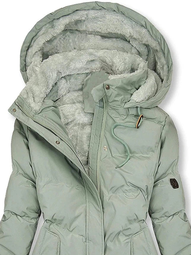 Elegant Fleece Lined Heated Jacket for Women - Stylish and Functional Outerwear