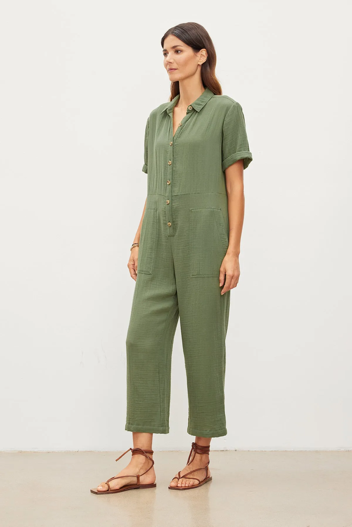 ELIA COTTON GAUZE JUMPSUIT