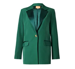 EMPOWER SATIN BLAZER - GREEN