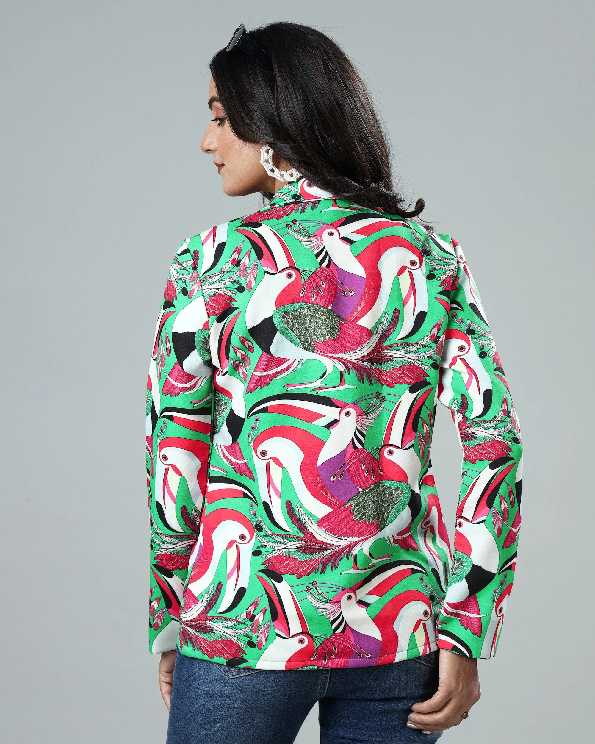 Funky And Fierce: The Bird Print Jacket for Women