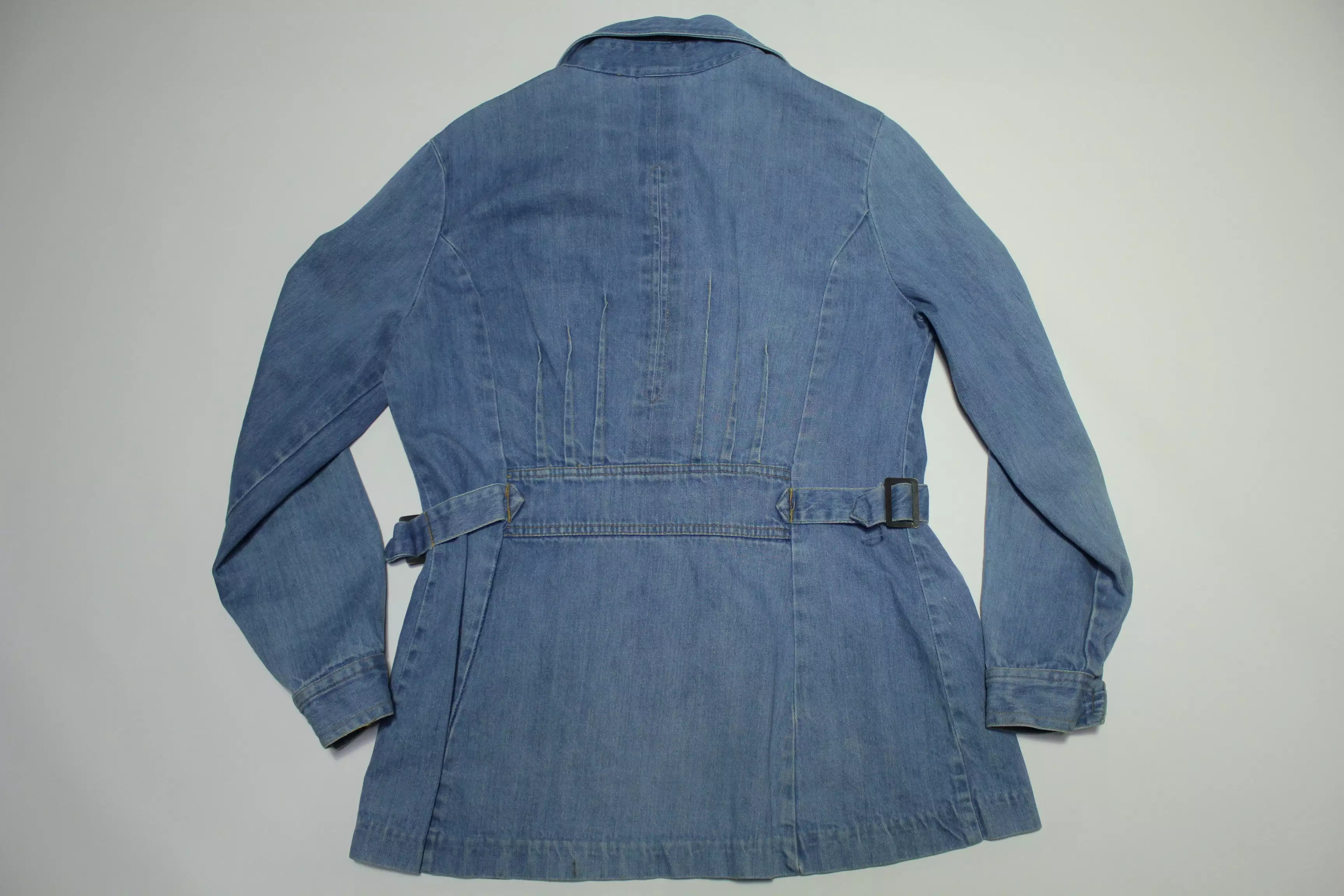 Gamin Vintage 70's Disco Denim Buckle Back Chore Jean Jacket