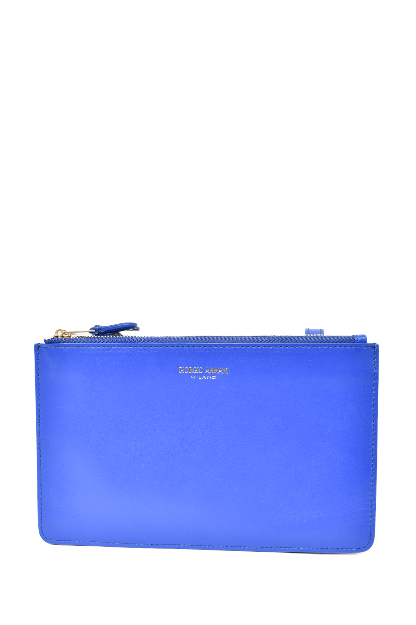 Giorgio Armami Royal Blue Leather Double Zip Crossbody