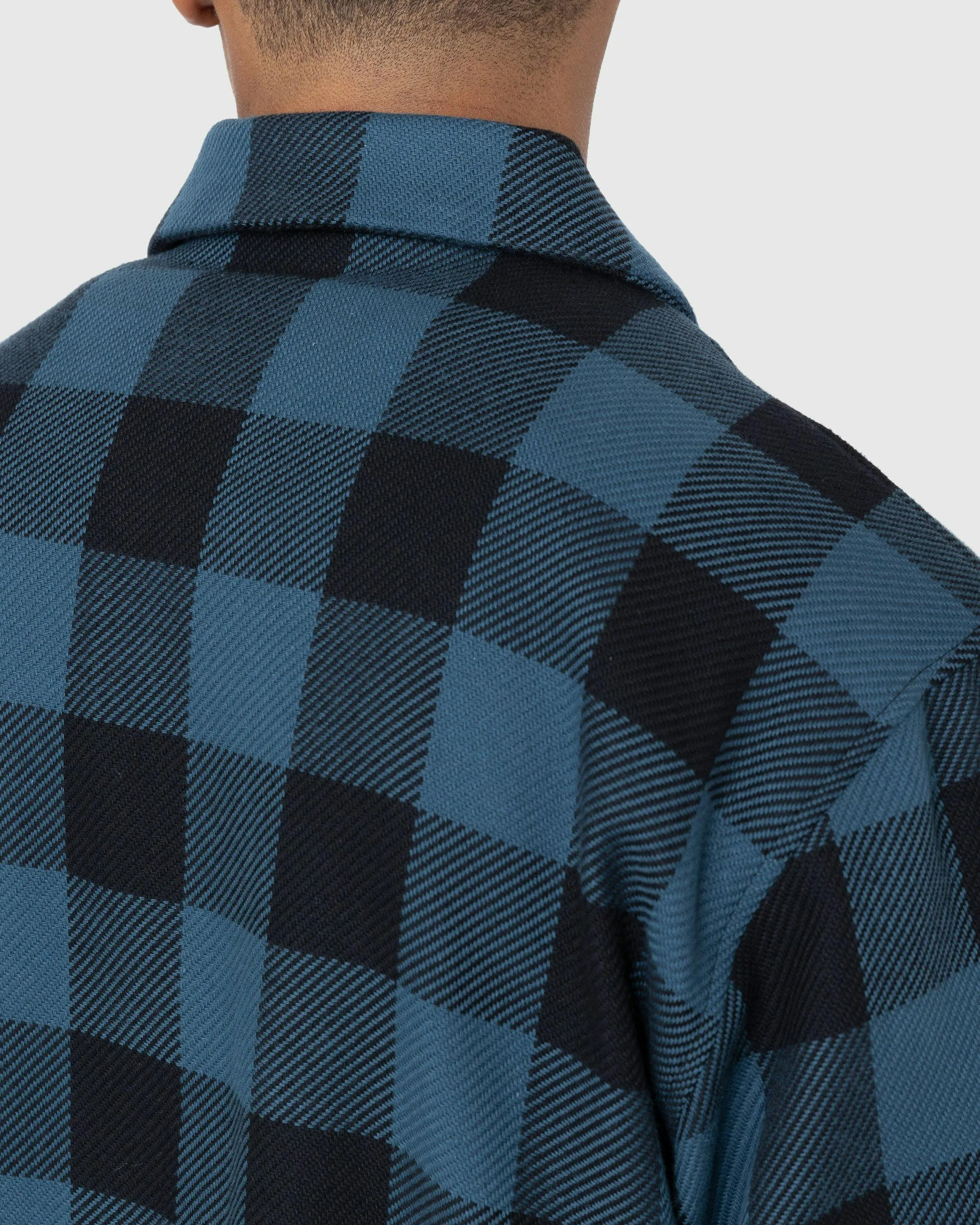 Highsnobiety – Buffalo Check Zip Shirt Navy | Highsnobiety Shop