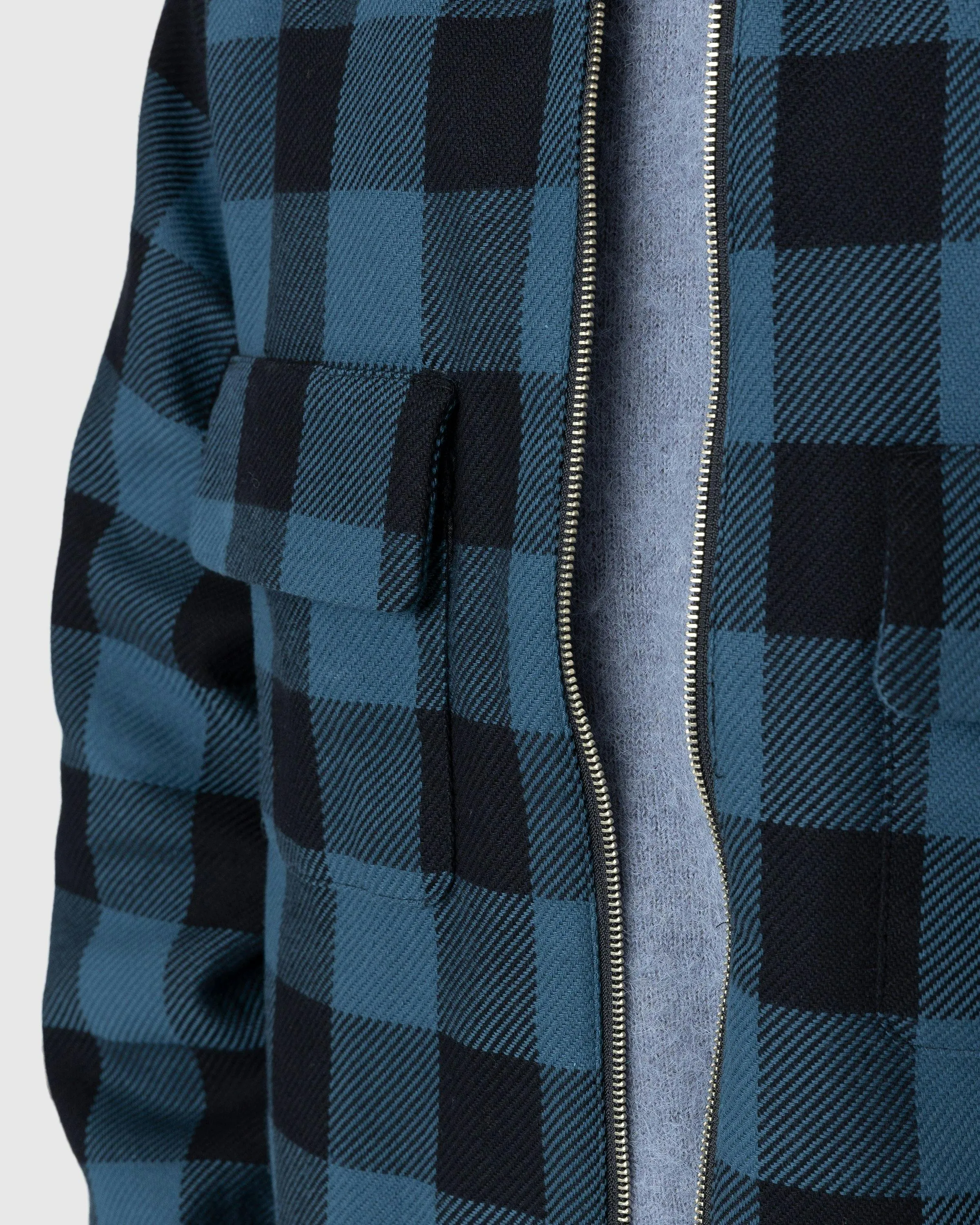 Highsnobiety – Buffalo Check Zip Shirt Navy | Highsnobiety Shop