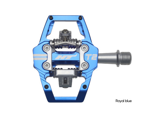 HT Mountain Bike Clipless Pedals - T2 - Royal Blue