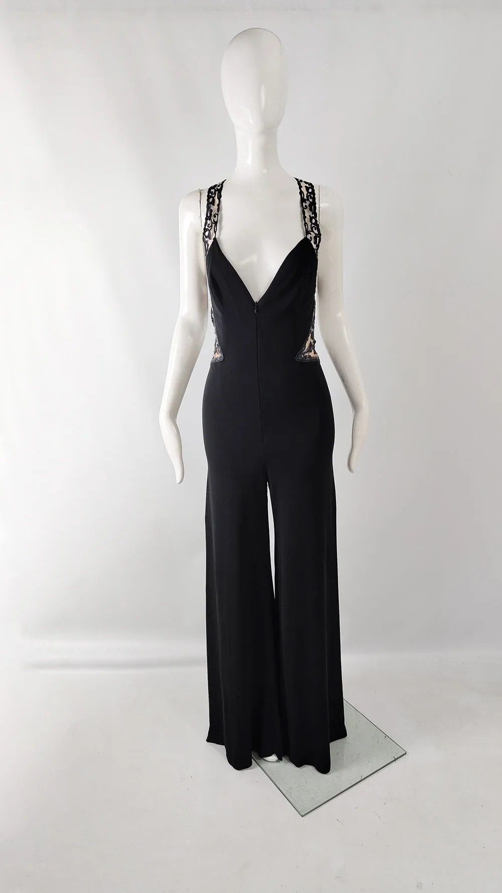 Jiki of Monte Carlo Vintage Wide Leg Floor Length Jumpsuit, 1990s