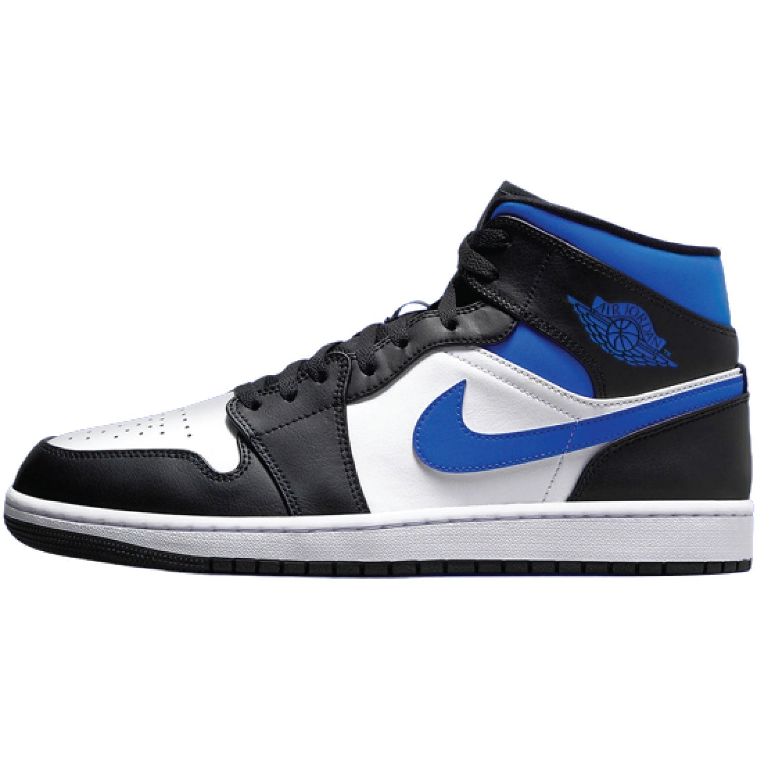 Jordan 1 Mid Black White Royal Blue