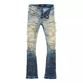 Kid's Stacked Python Skinny Denim Pant