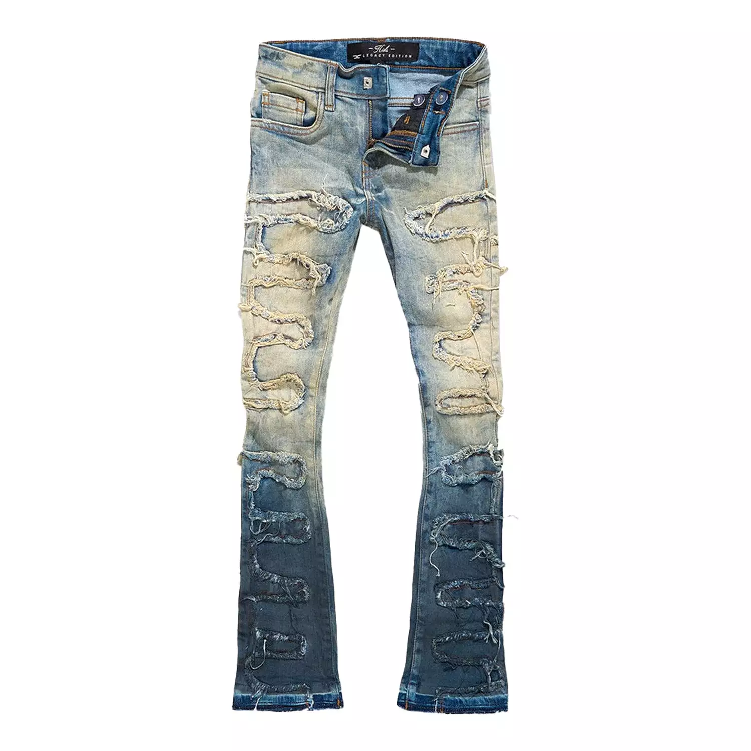 Kid's Stacked Python Skinny Denim Pant