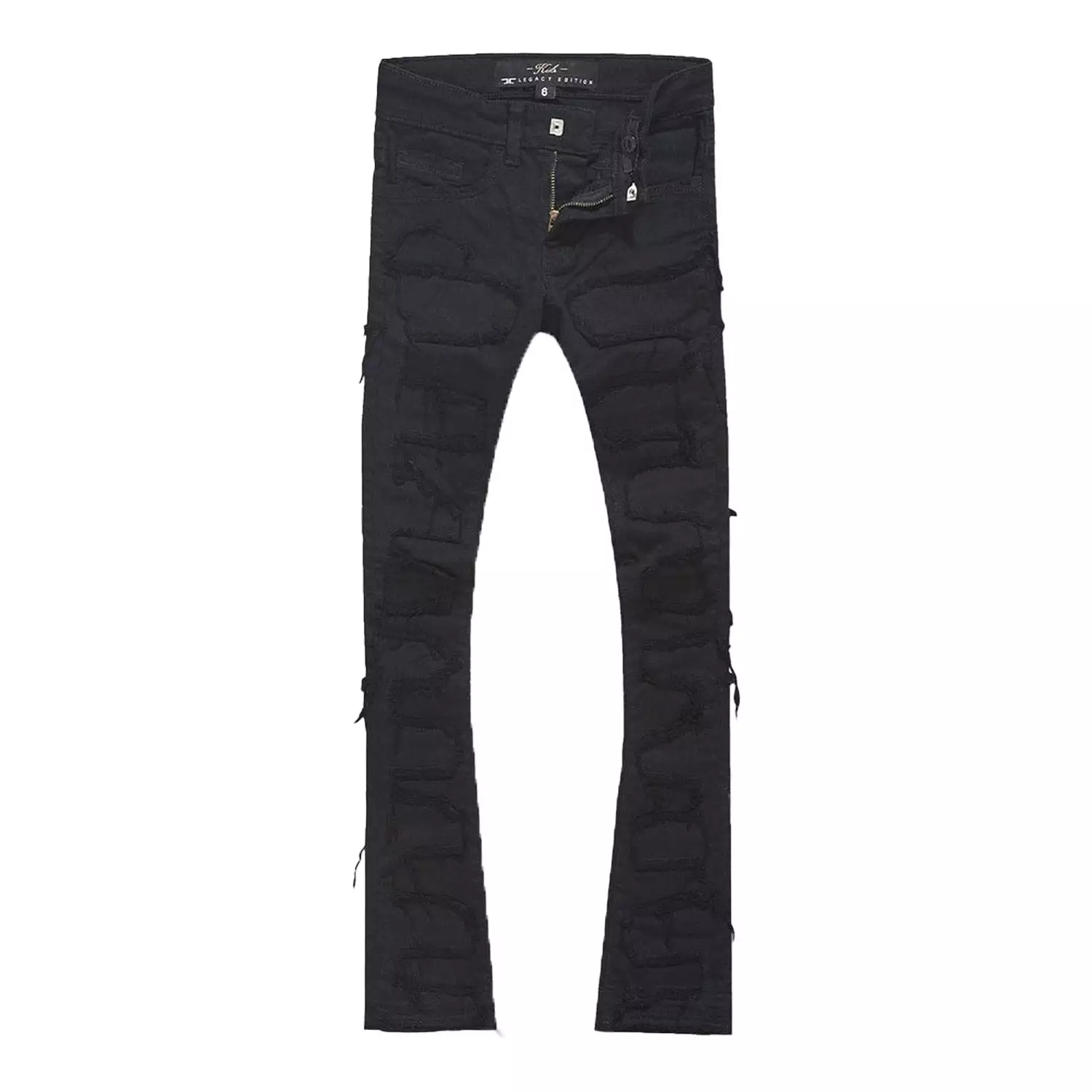 Kid's Stacked Shreds Skinny Denim Pant