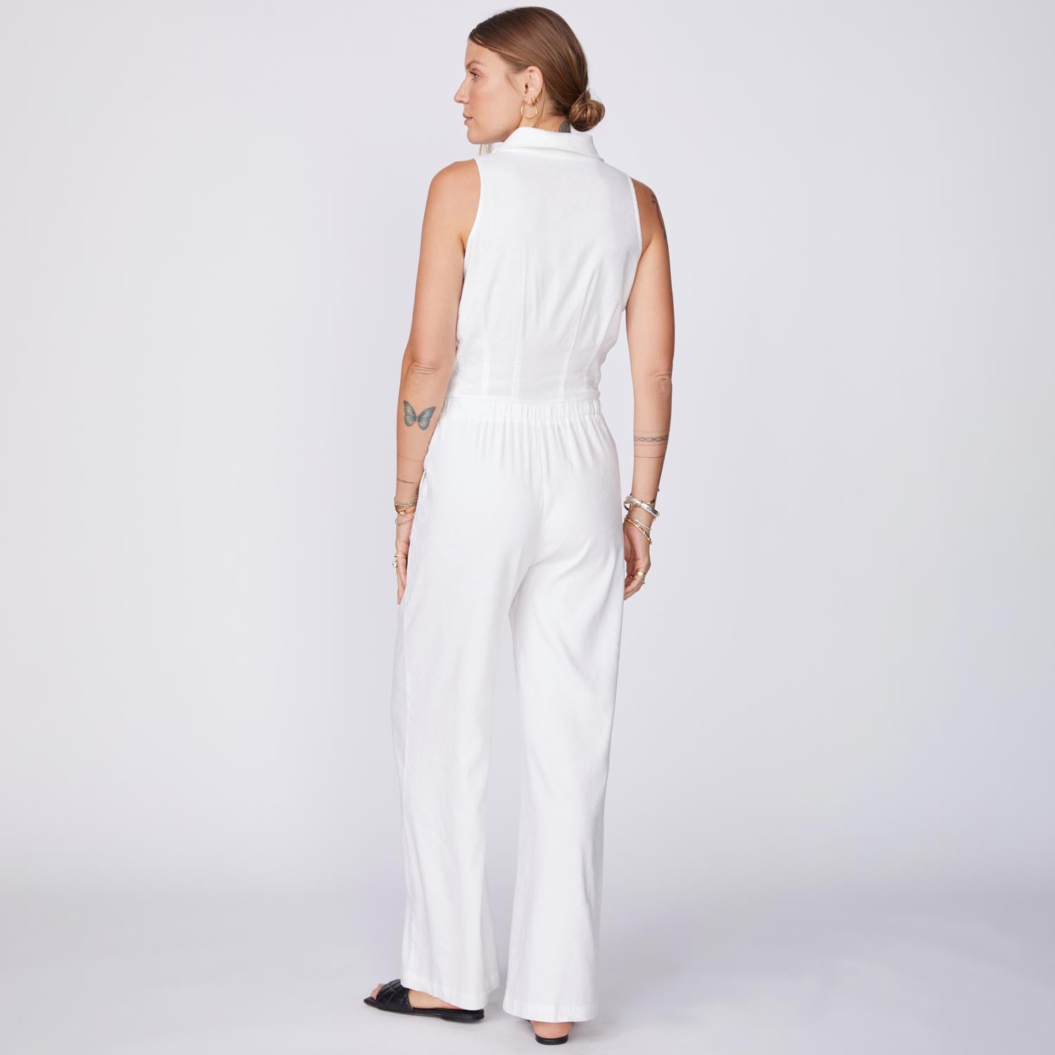 Linen Halter Polo Jumpsuit