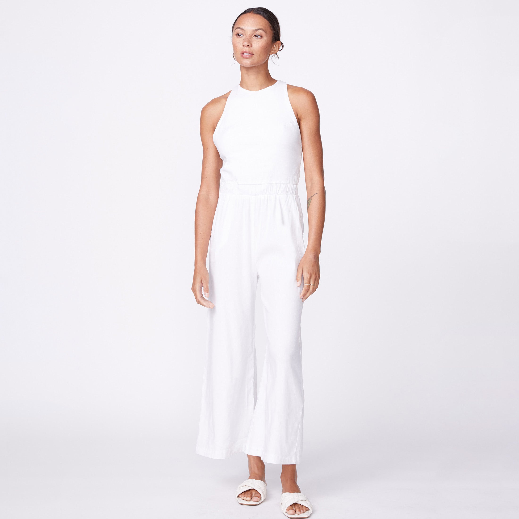 Linen Racer Jumpsuit