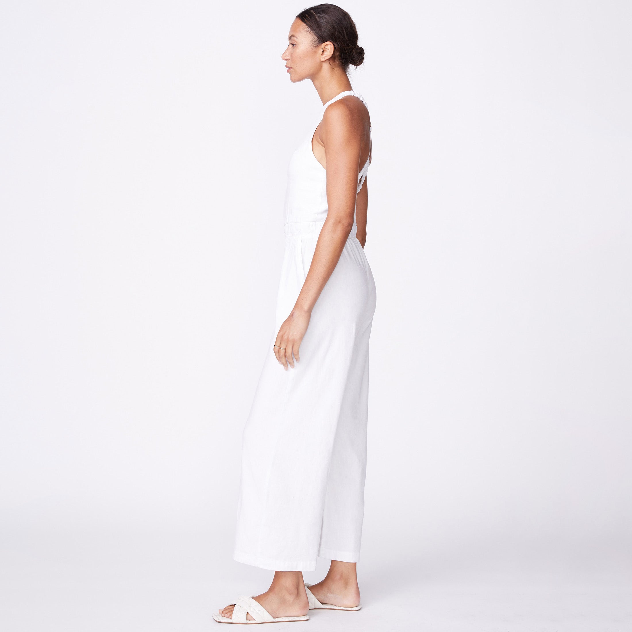 Linen Racer Jumpsuit