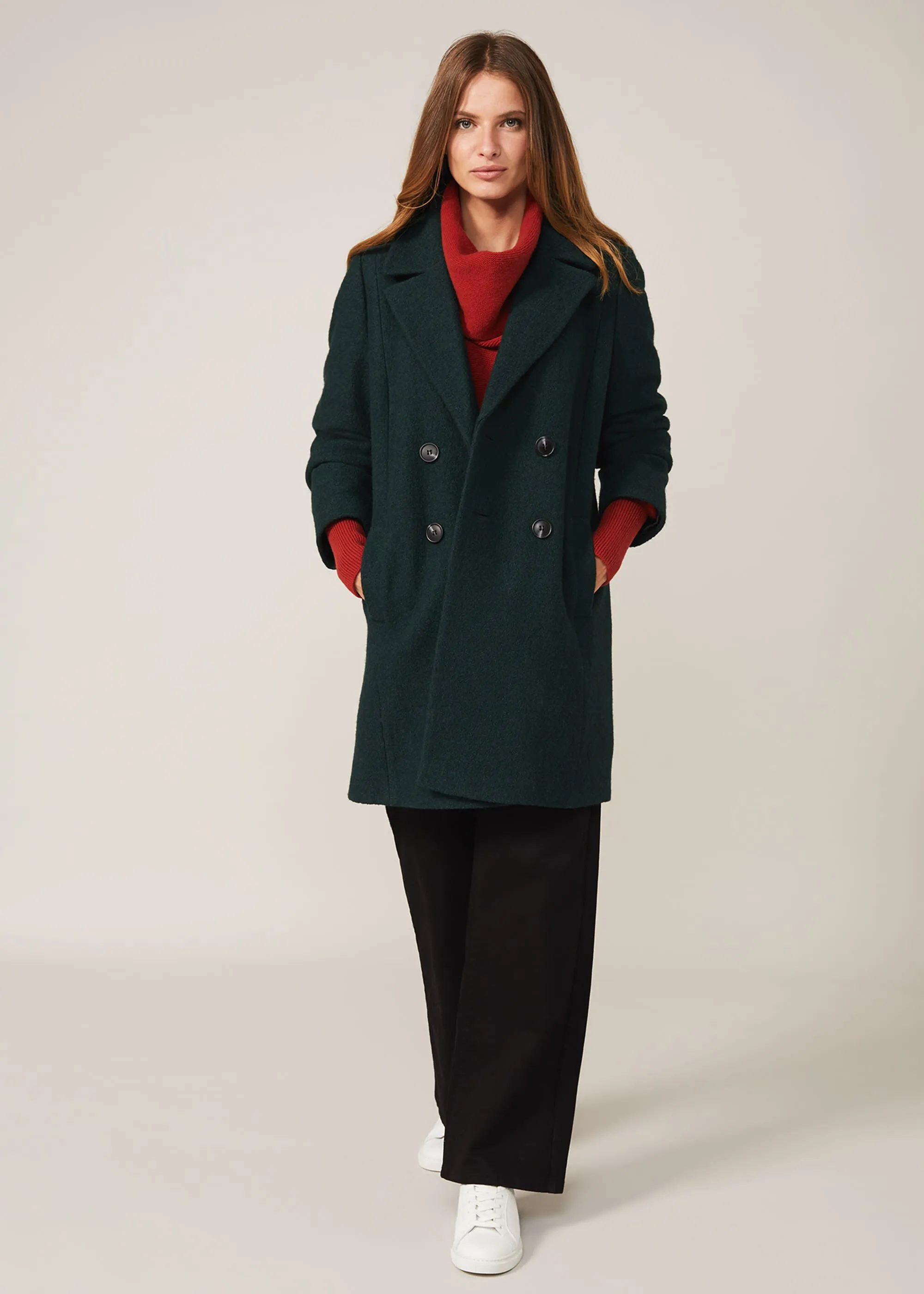 Lucine Double Breasted Wool Coat