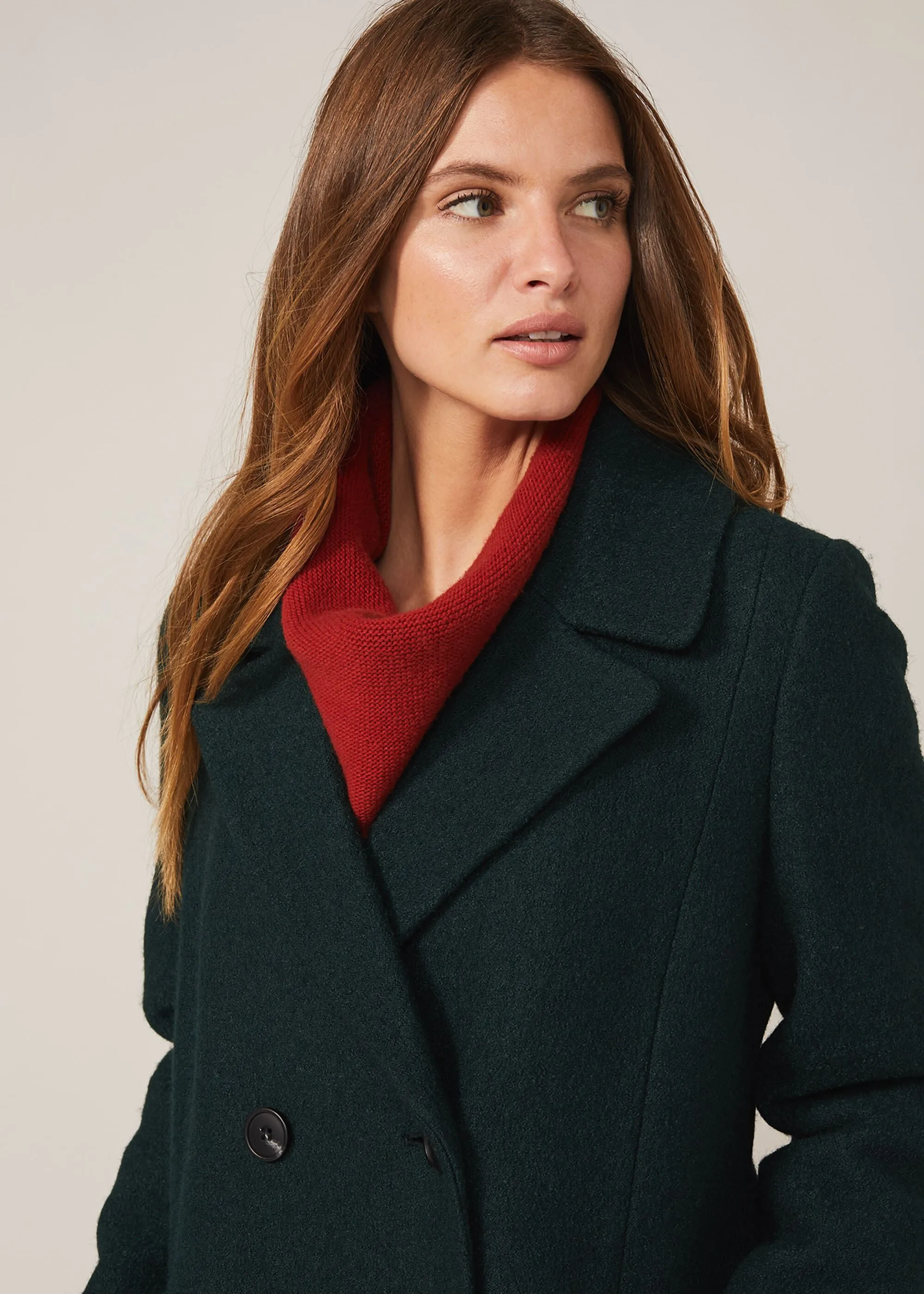 Lucine Double Breasted Wool Coat