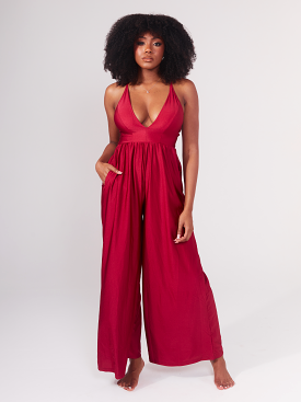 Lux Deep V Brami Jumpsuit