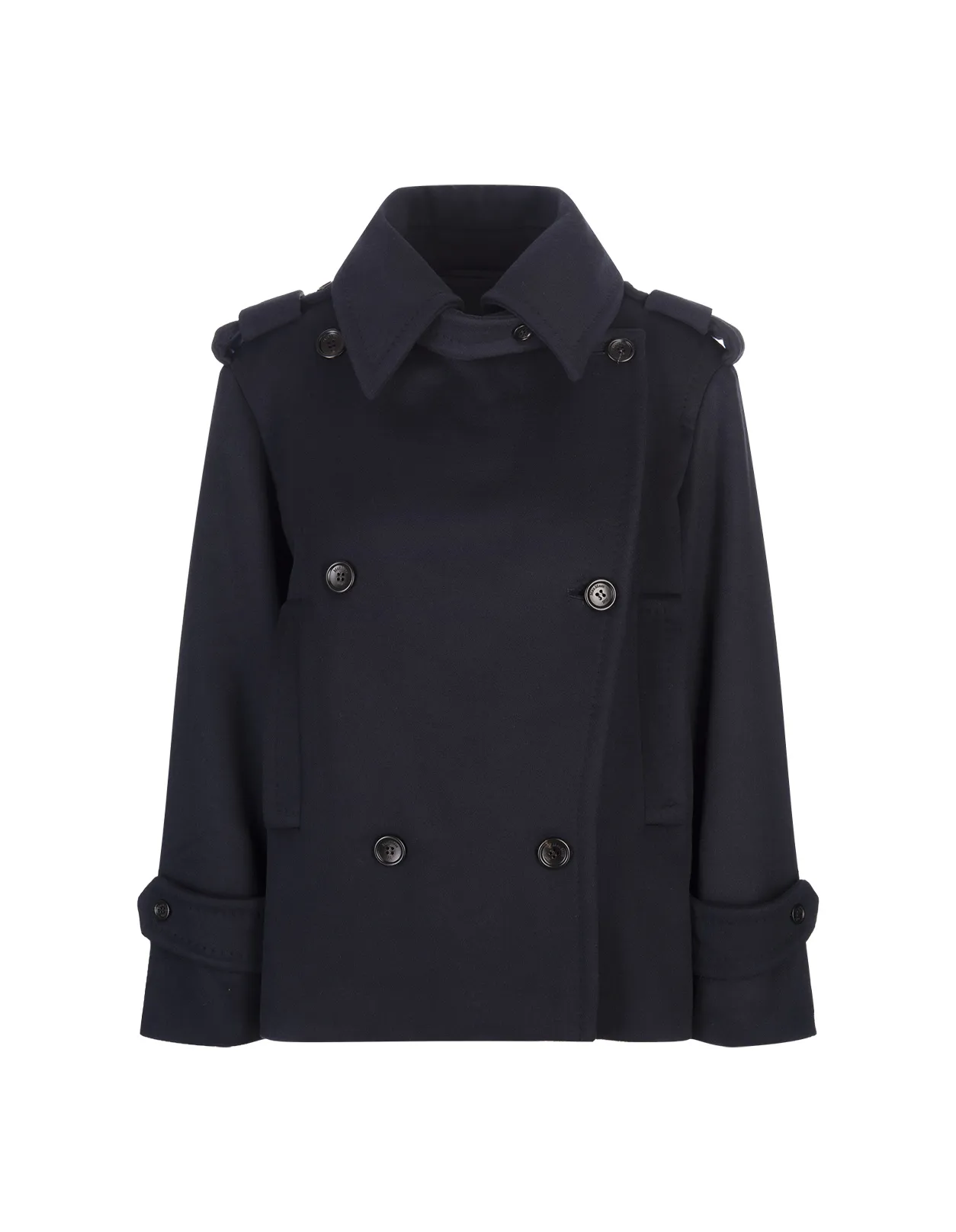 MAX MARA Navy Blue Laveno Short Coat