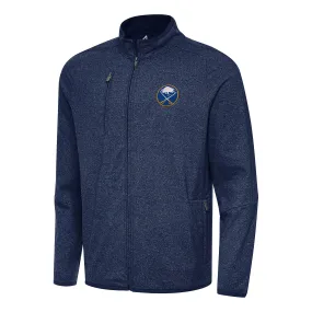 Men's Buffalo Sabres Antigua Heather Navy Hold-Up Full-Zip Tri-Blend Jacket