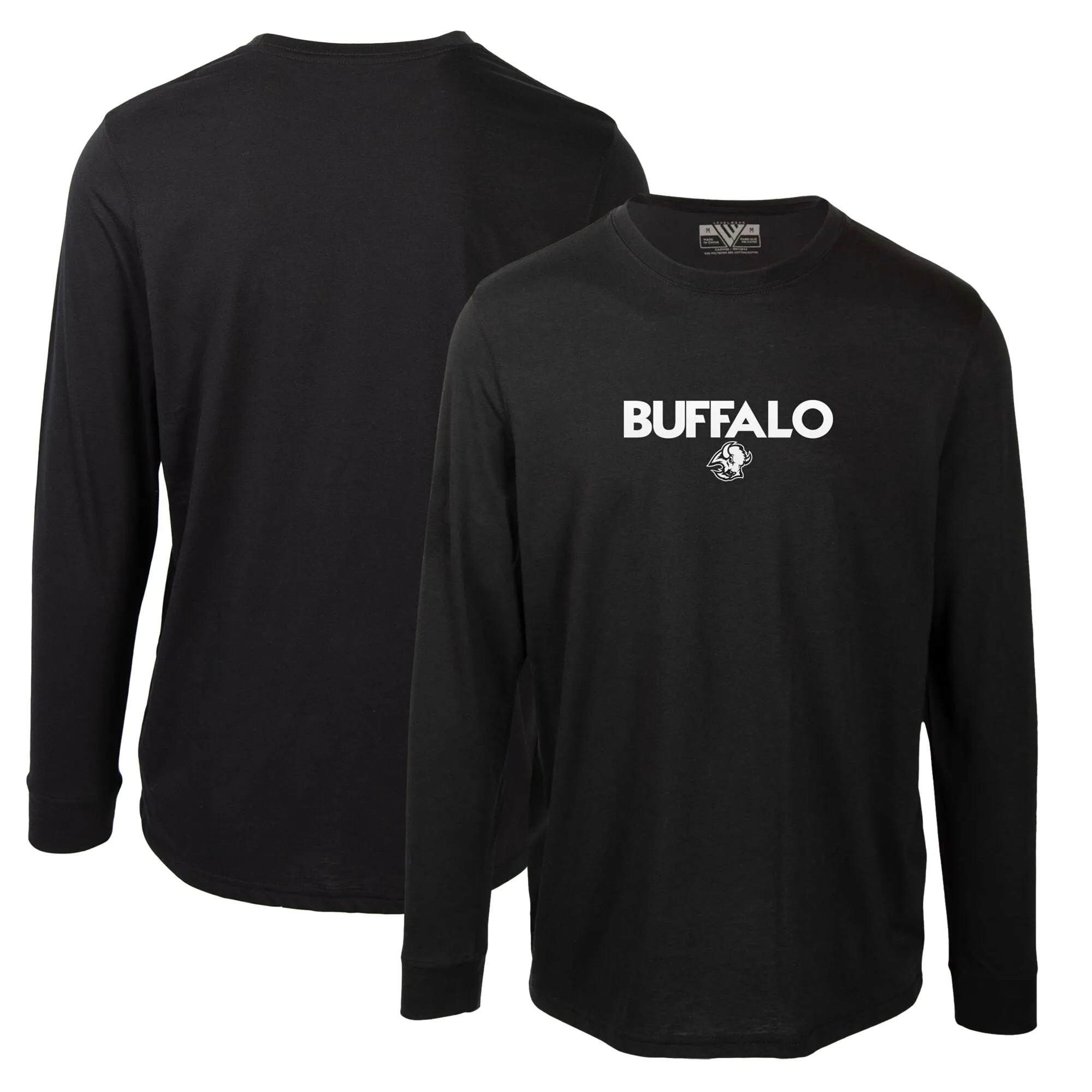 Men's Buffalo Sabres Levelwear Black Oscar City Capsule Long Sleeve T-Shirt